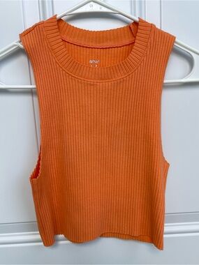 American Eagle Aerie Ribbed Tank Top Orange Small